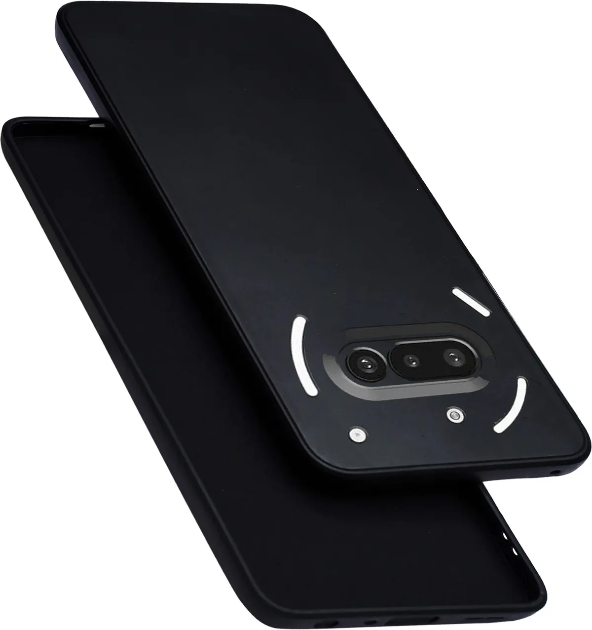 Micvir Back Cover for Nothing Phone (3a) (Black, Dual Protection, Silicon, Pack of: 1)