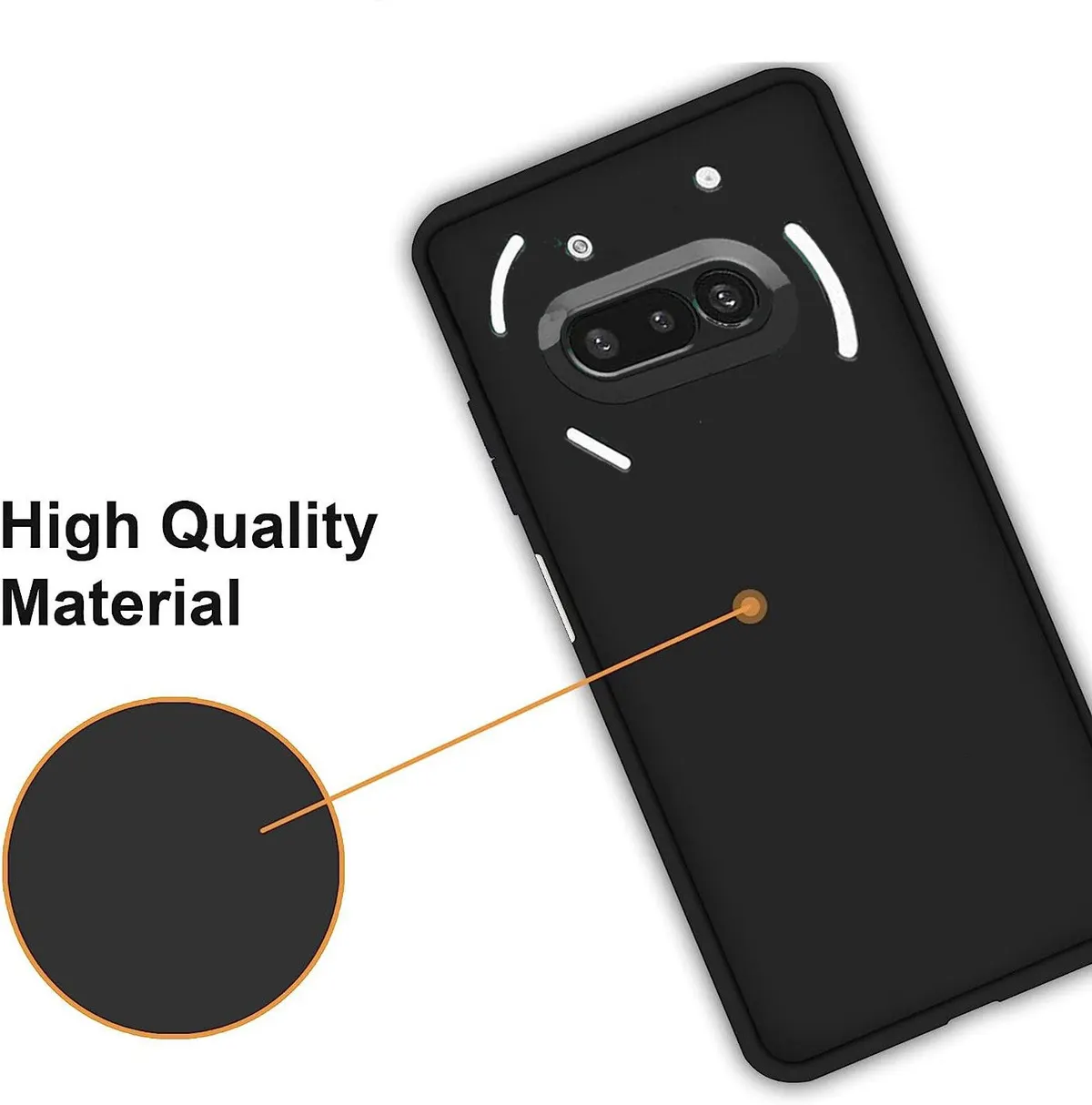 Micvir Back Cover for Nothing Phone (3a) (Black, Dual Protection, Silicon, Pack of: 1) — image 2 of 5