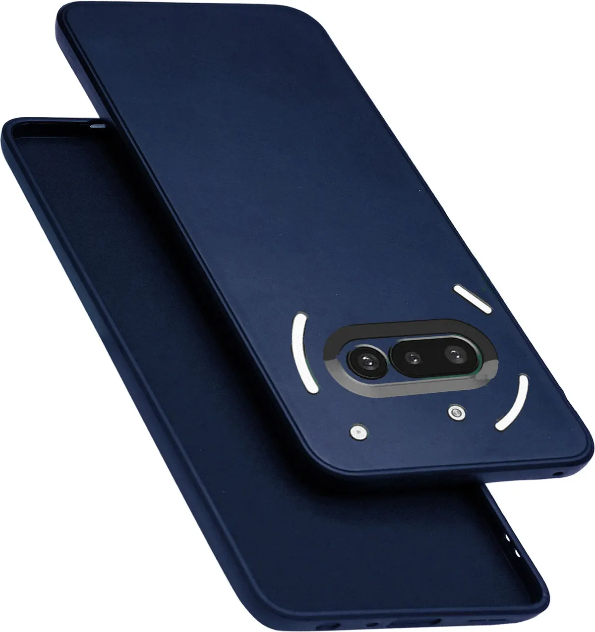 Micvir Back Cover for Nothing Phone (3a) (Blue, Dual Protection, Silicon, Pack of: 1)