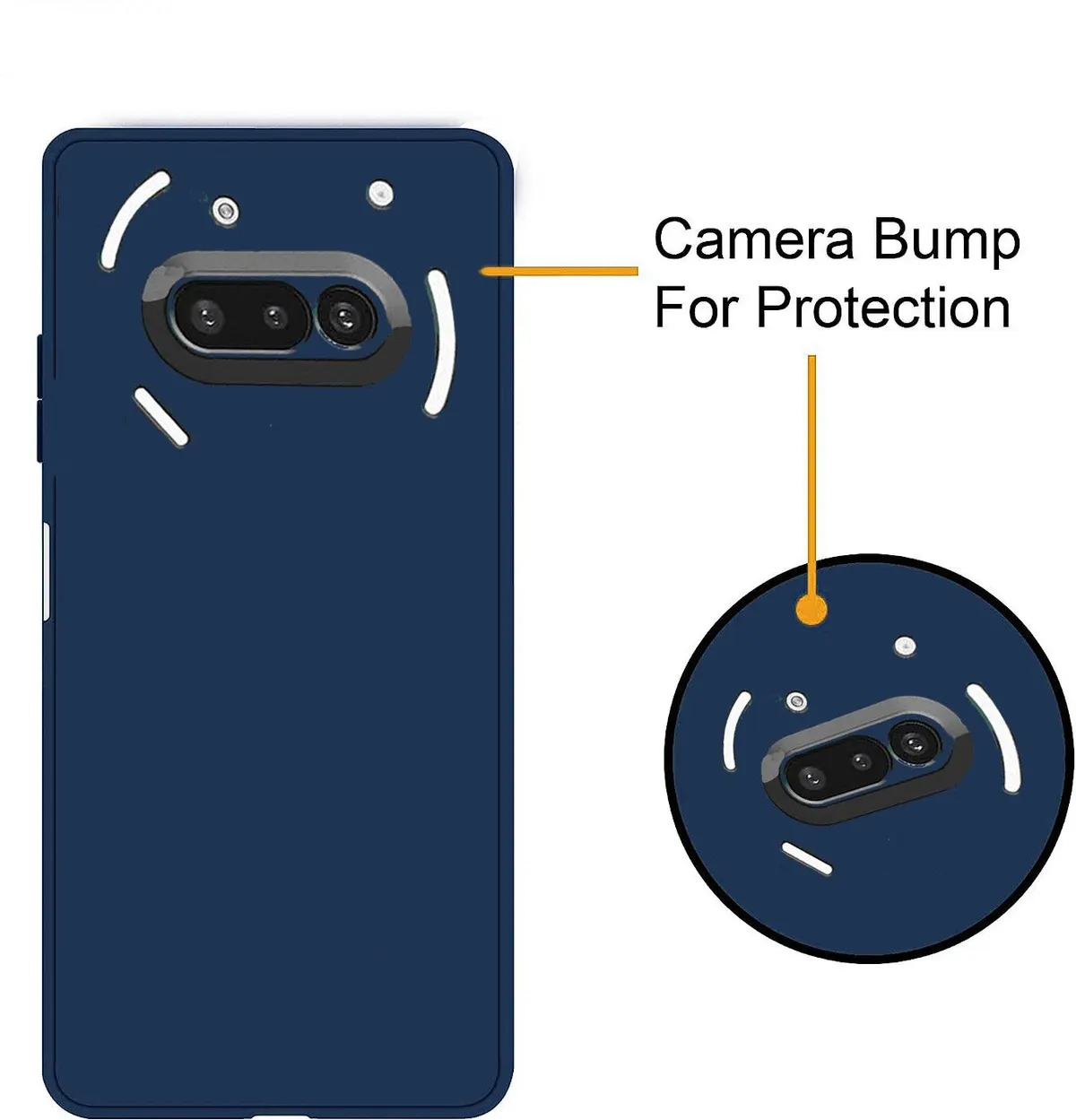 Micvir Back Cover for Nothing Phone (3a) (Blue, Dual Protection, Silicon, Pack of: 1) — image 3 of 5