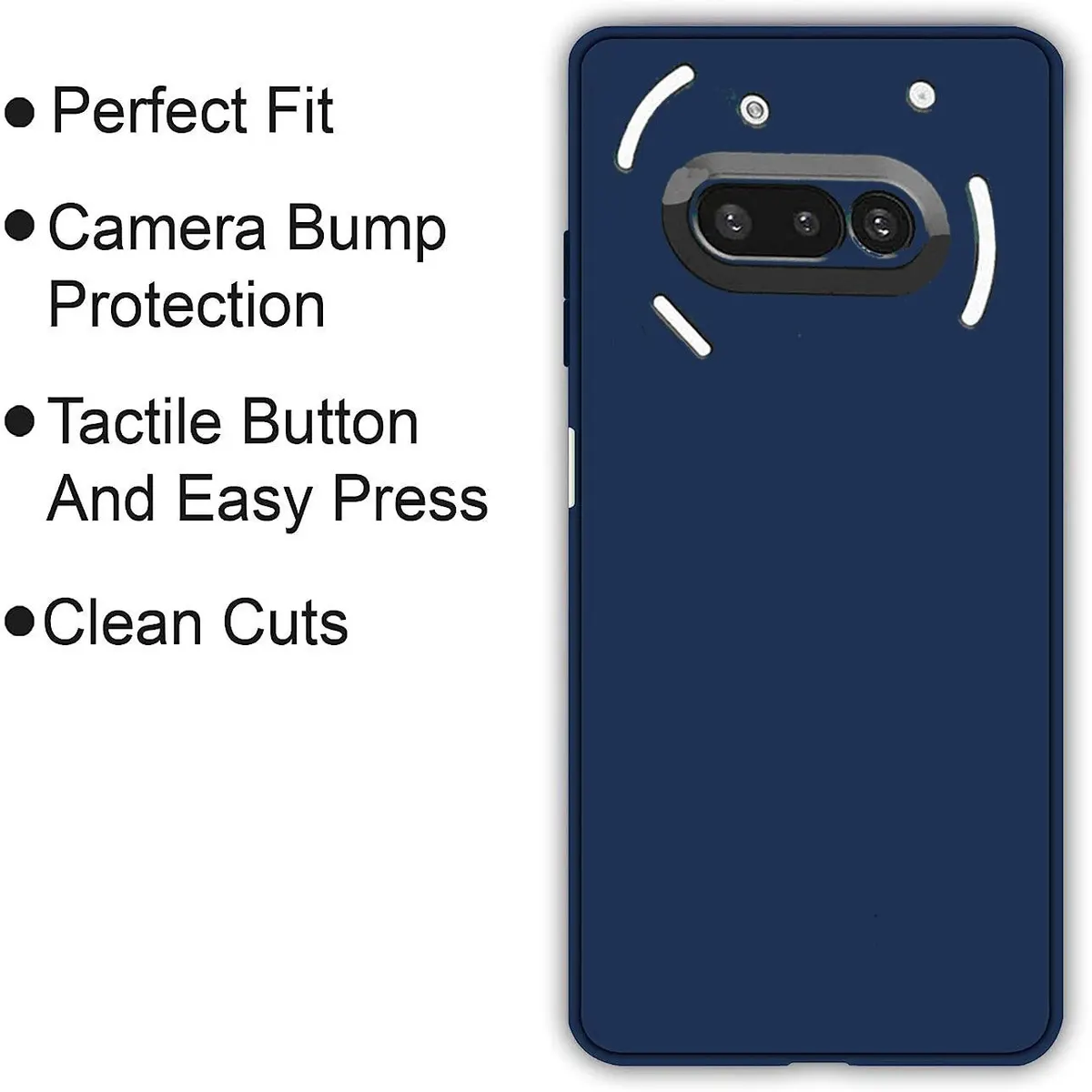 Micvir Back Cover for Nothing Phone (3a) (Blue, Dual Protection, Silicon, Pack of: 1) — image 4 of 5