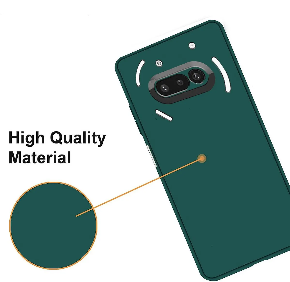 Micvir Back Cover for Nothing Phone (3a) (Green, Dual Protection, Silicon, Pack of: 1) — image 2 of 5