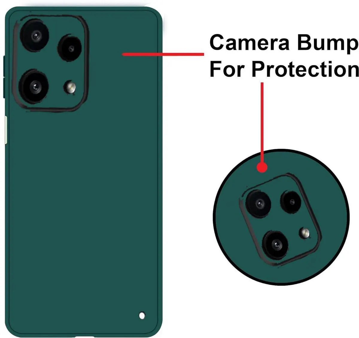 Xolia Back Cover for Nothing Phone (3a) Lite (Green, Dual Protection, Silicon, Pack of: 1) — image 2 of 5