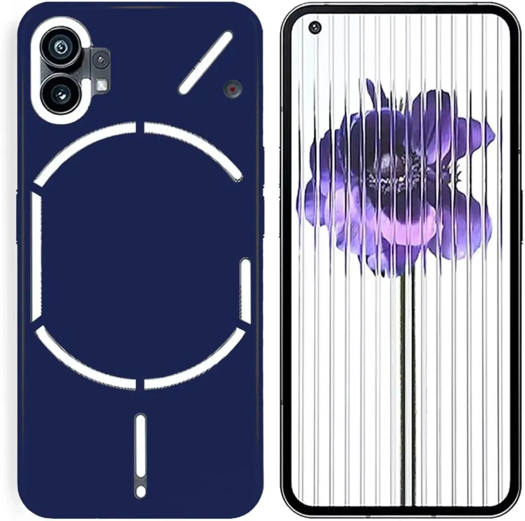 Micvir Back Cover for Nothing Phone (1) (Blue, Dual Protection, Silicon, Pack of: 1)
