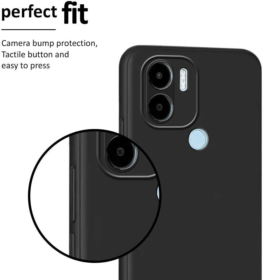 Micvir Back Cover for Poco C50 (Black, Dual Protection, Silicon, Pack of: 1) — image 3 of 5