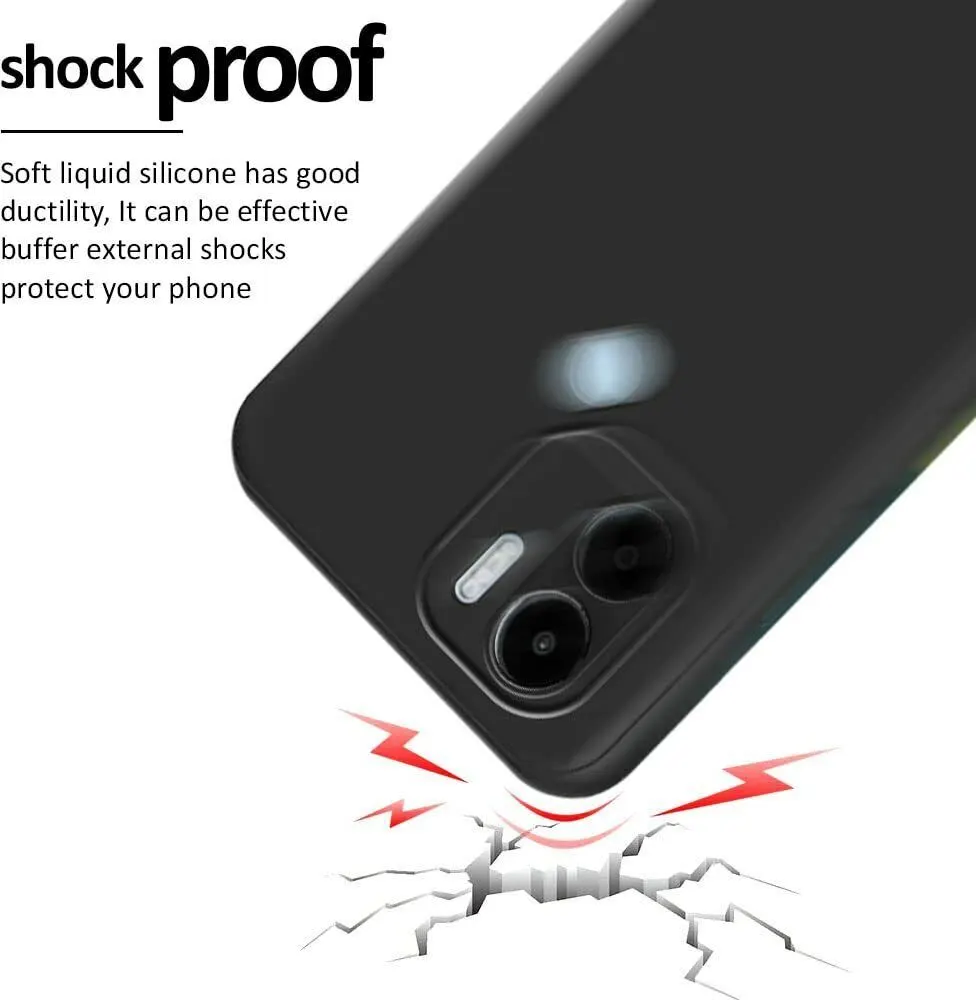 Micvir Back Cover for Poco C50 (Black, Dual Protection, Silicon, Pack of: 1) — image 4 of 5