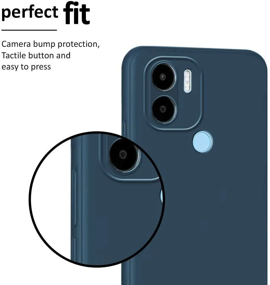Micvir Back Cover for Poco C50 (Blue, Dual Protection, Silicon, Pack of: 1) — image 4 of 5