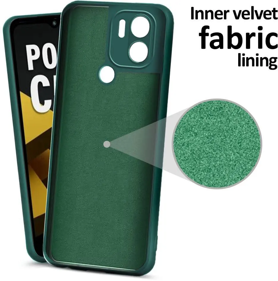 Micvir Back Cover for Poco C50 (Green, Dual Protection, Silicon, Pack of: 1) — image 2 of 5