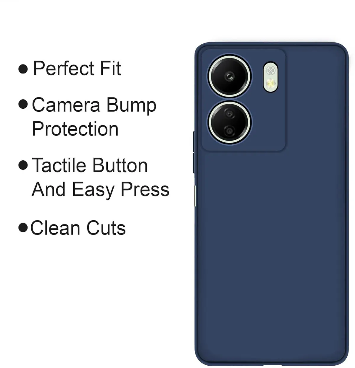 Micvir Back Cover for POCO C65 5G (Blue, Dual Protection, Silicon, Pack of: 1) — image 2 of 5