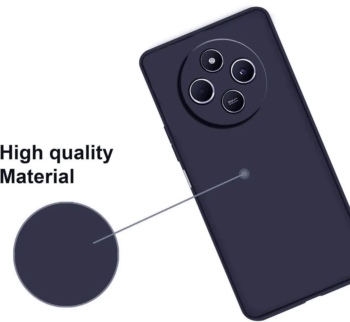 Micvir Back Cover for POCO C75 5G (Blue, Dual Protection, Silicon, Pack of: 1) — image 2 of 5