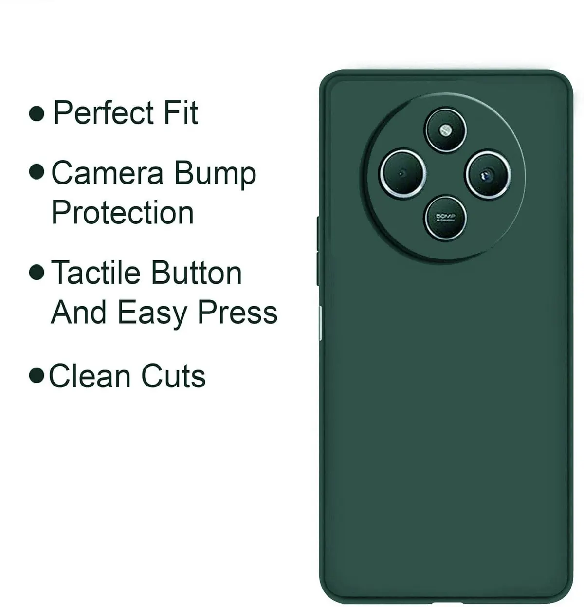 Micvir Back Cover for POCO C75 5G (Green, Dual Protection, Silicon, Pack of: 1) — image 4 of 5