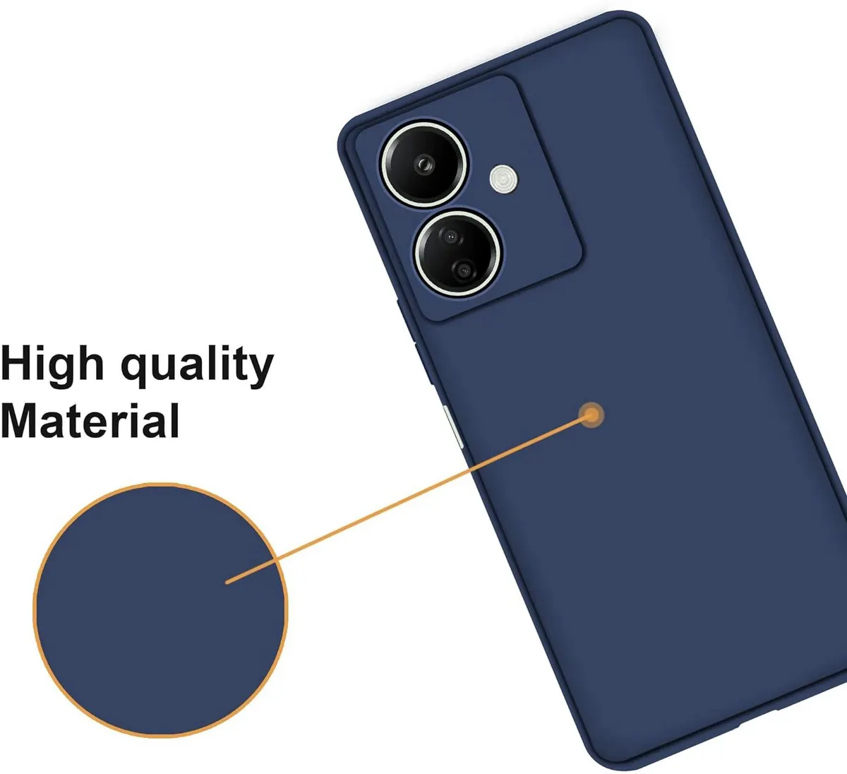 Micvir Back Cover for Poco M6 5G (Blue, Dual Protection, Silicon, Pack of: 1) — image 2 of 5