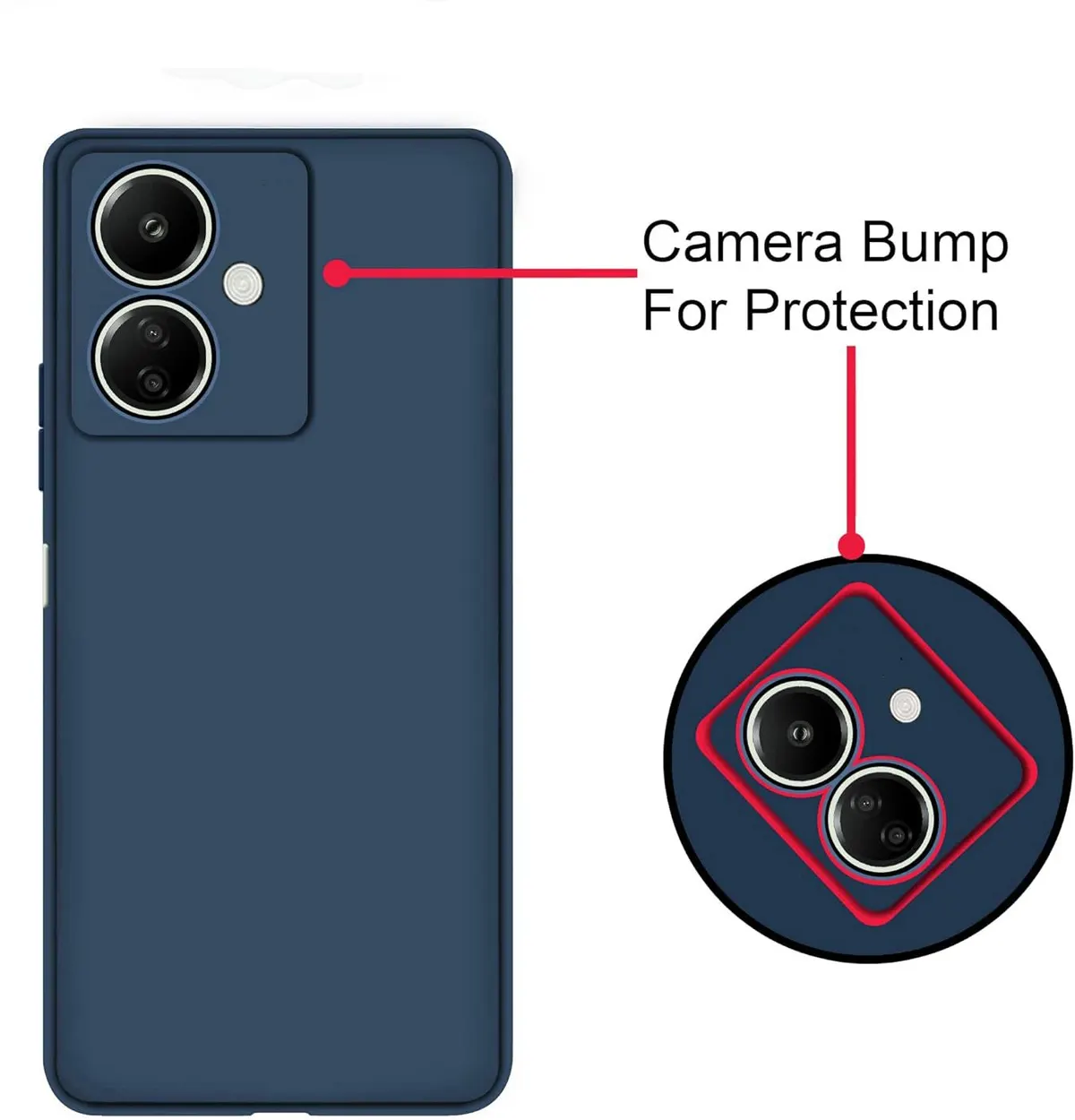 Micvir Back Cover for Poco M6 5G (Blue, Dual Protection, Silicon, Pack of: 1) — image 3 of 5