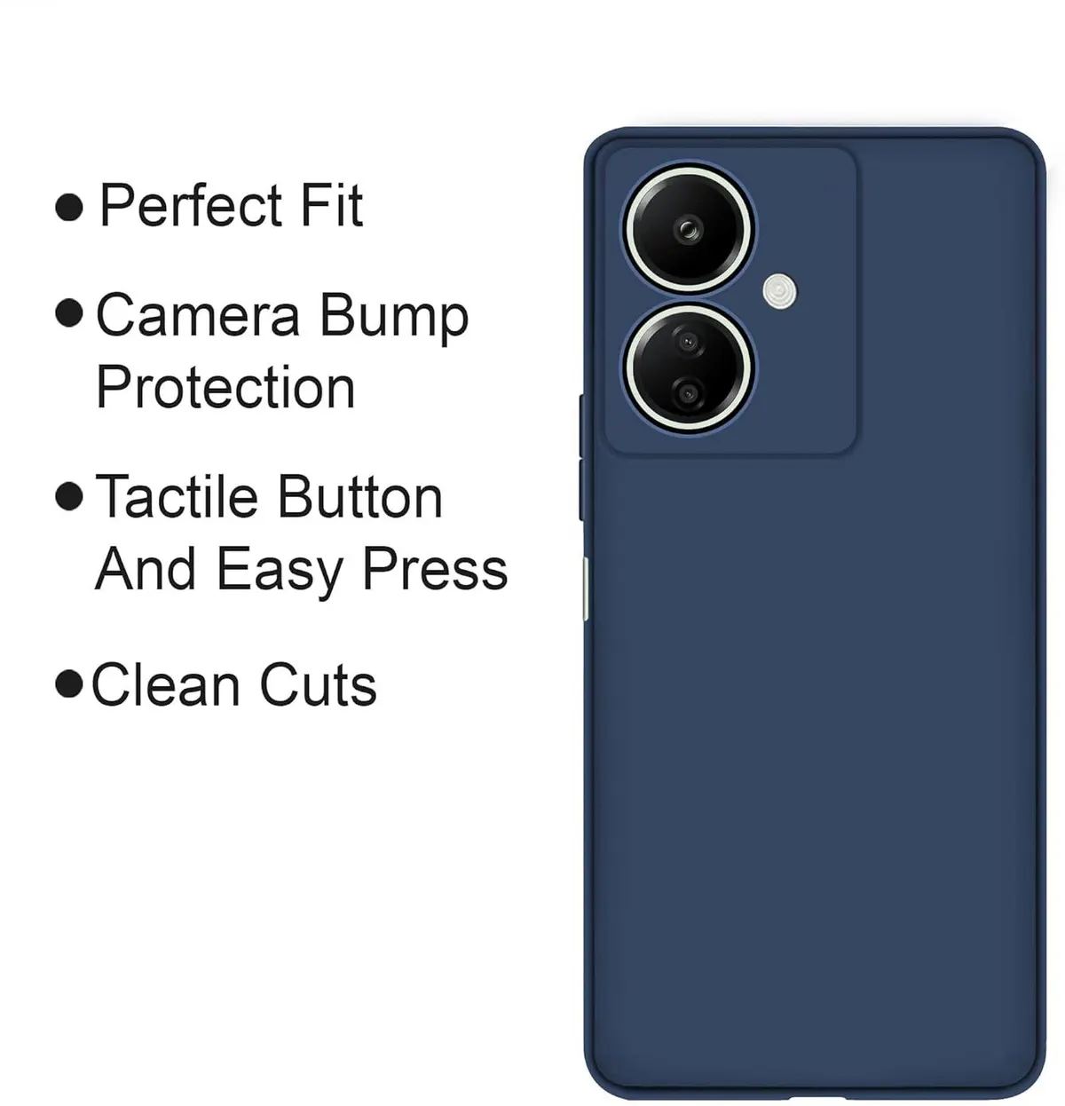 Micvir Back Cover for Poco M6 5G (Blue, Dual Protection, Silicon, Pack of: 1) — image 4 of 5