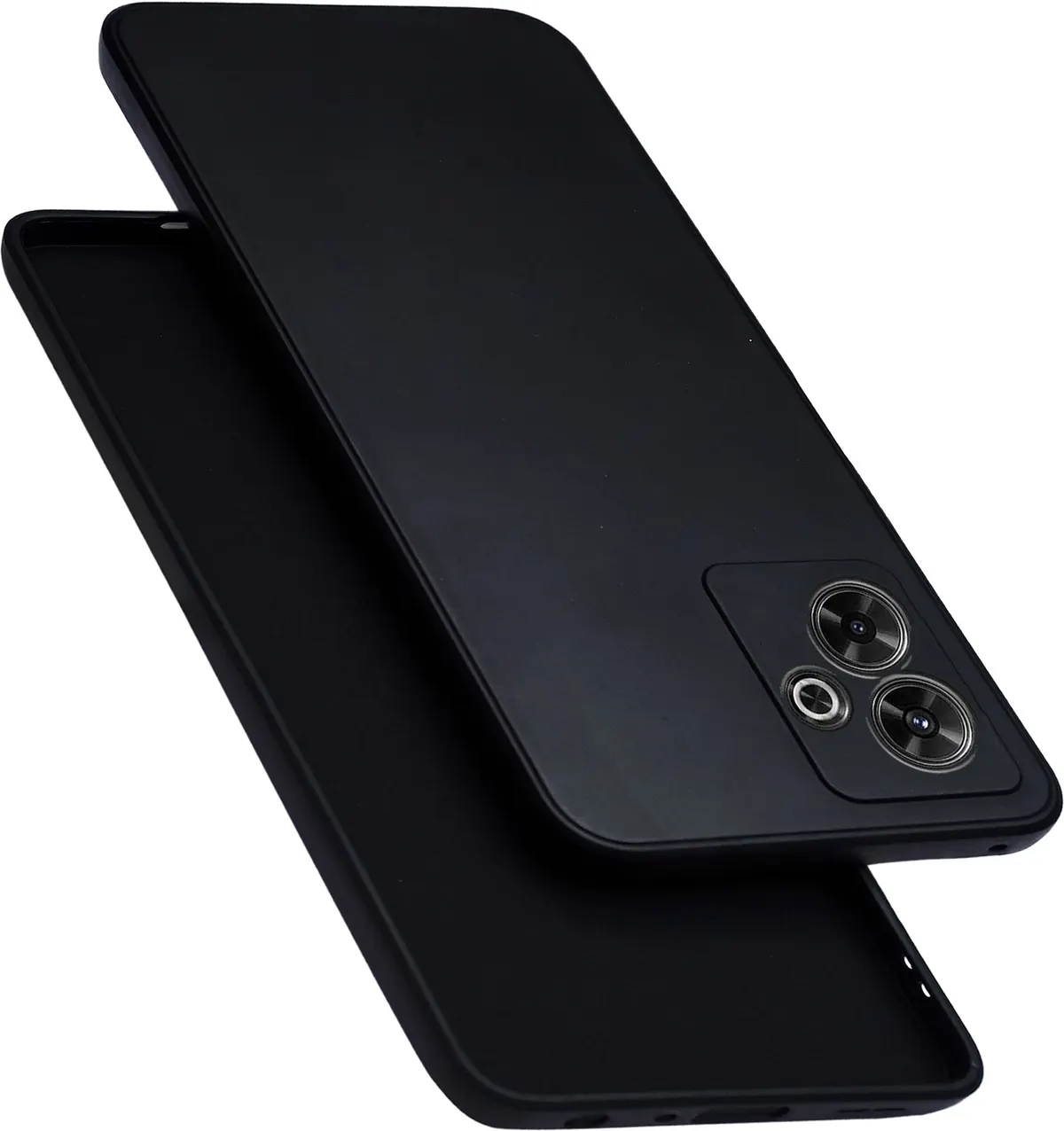 Micvir Back Cover for POCO M6 Plus 5G (Black, Dual Protection, Silicon, Pack of: 1)