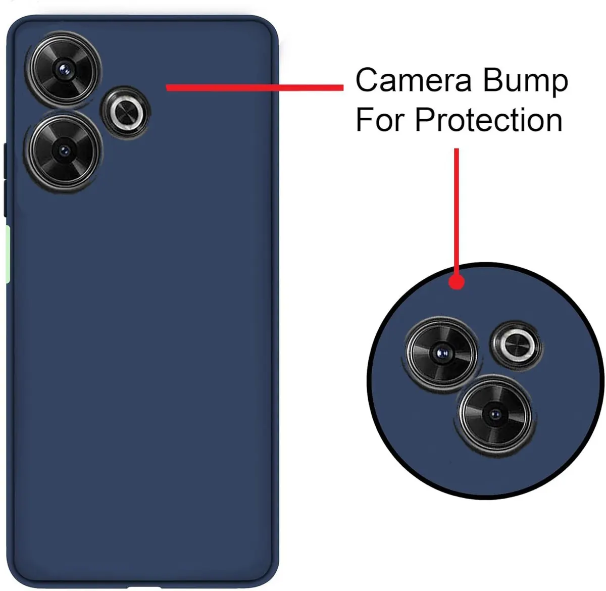 Micvir Back Cover for POCO M6 Plus 5G (Blue, Dual Protection, Silicon, Pack of: 1) — image 2 of 5