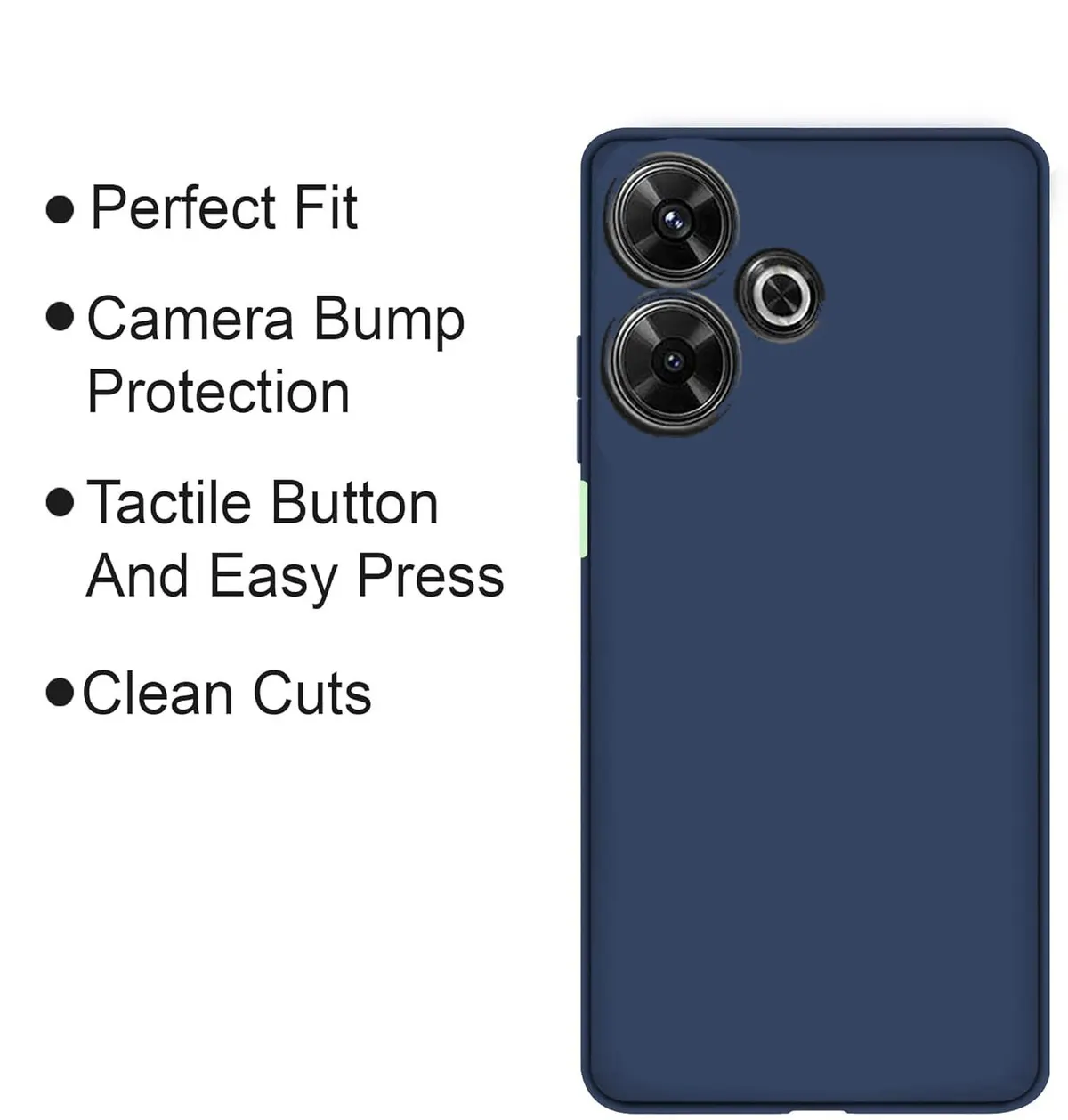 Micvir Back Cover for POCO M6 Plus 5G (Blue, Dual Protection, Silicon, Pack of: 1) — image 4 of 5