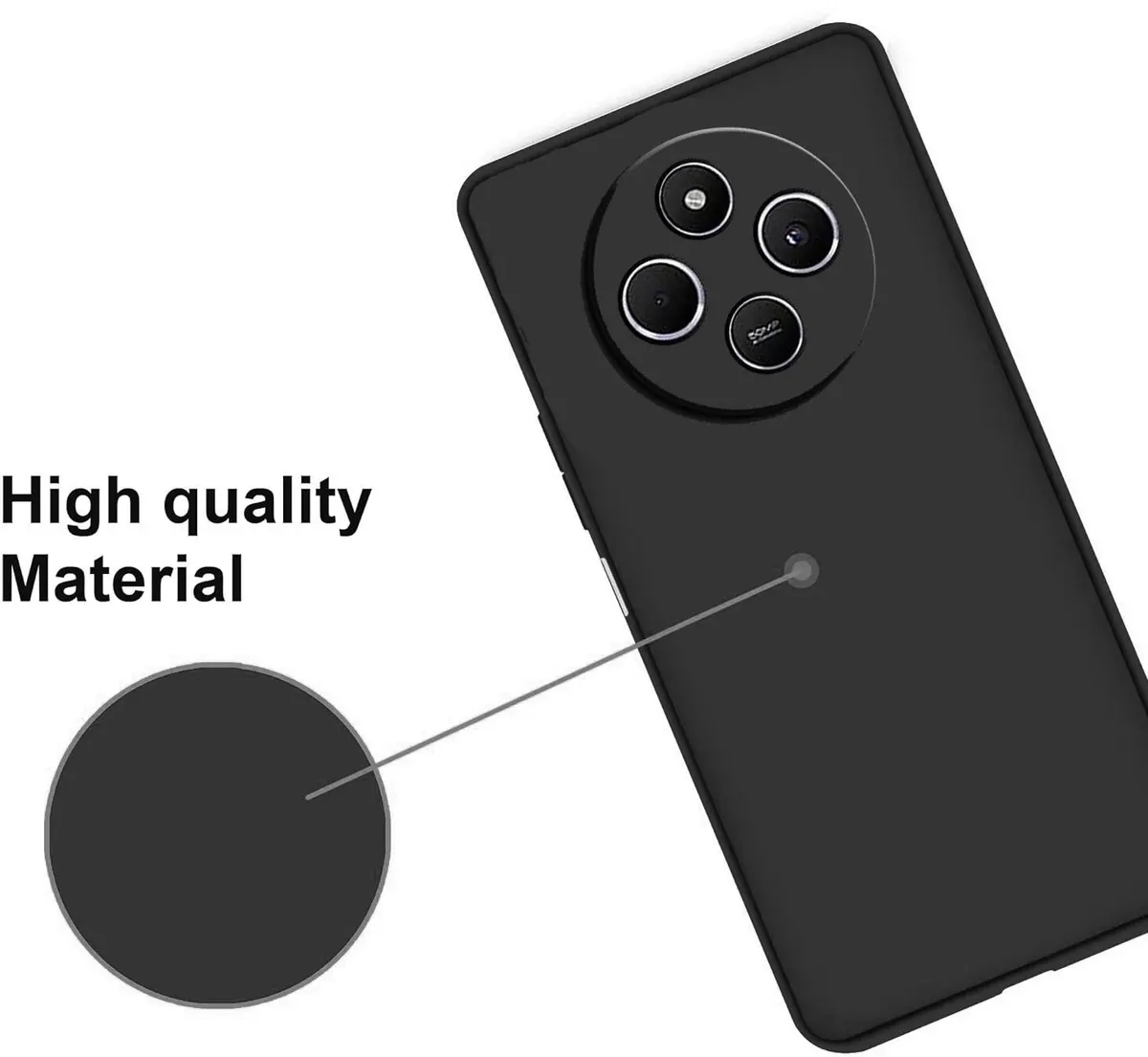 Micvir Back Cover for POCO M7 5G (Black, Dual Protection, Silicon, Pack of: 1) — image 2 of 5