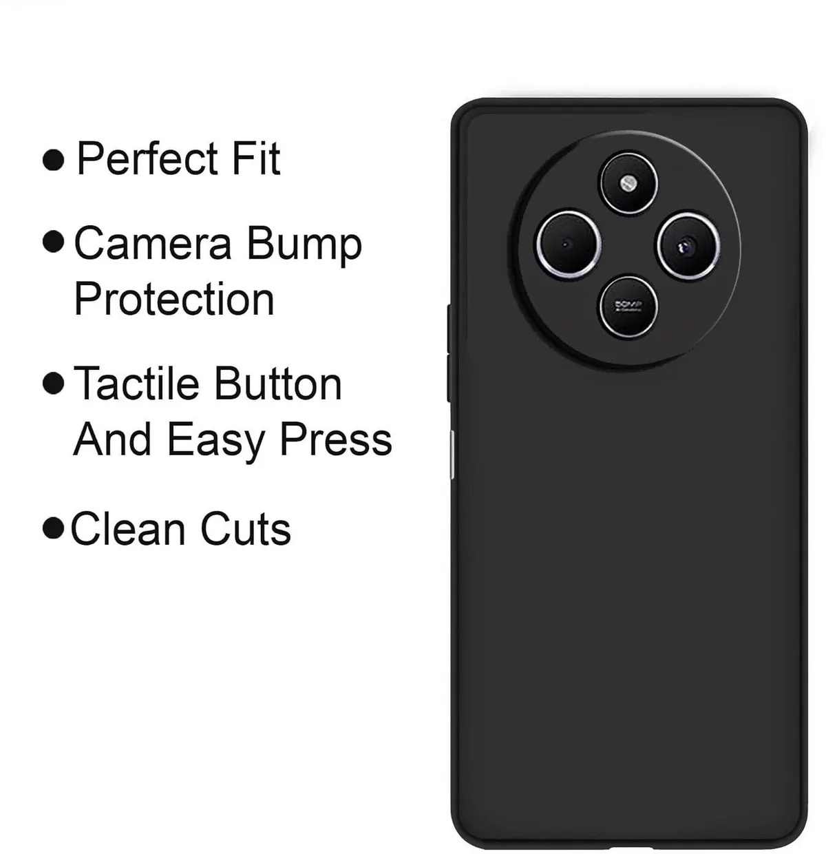 Micvir Back Cover for POCO M7 5G (Black, Dual Protection, Silicon, Pack of: 1) — image 4 of 5