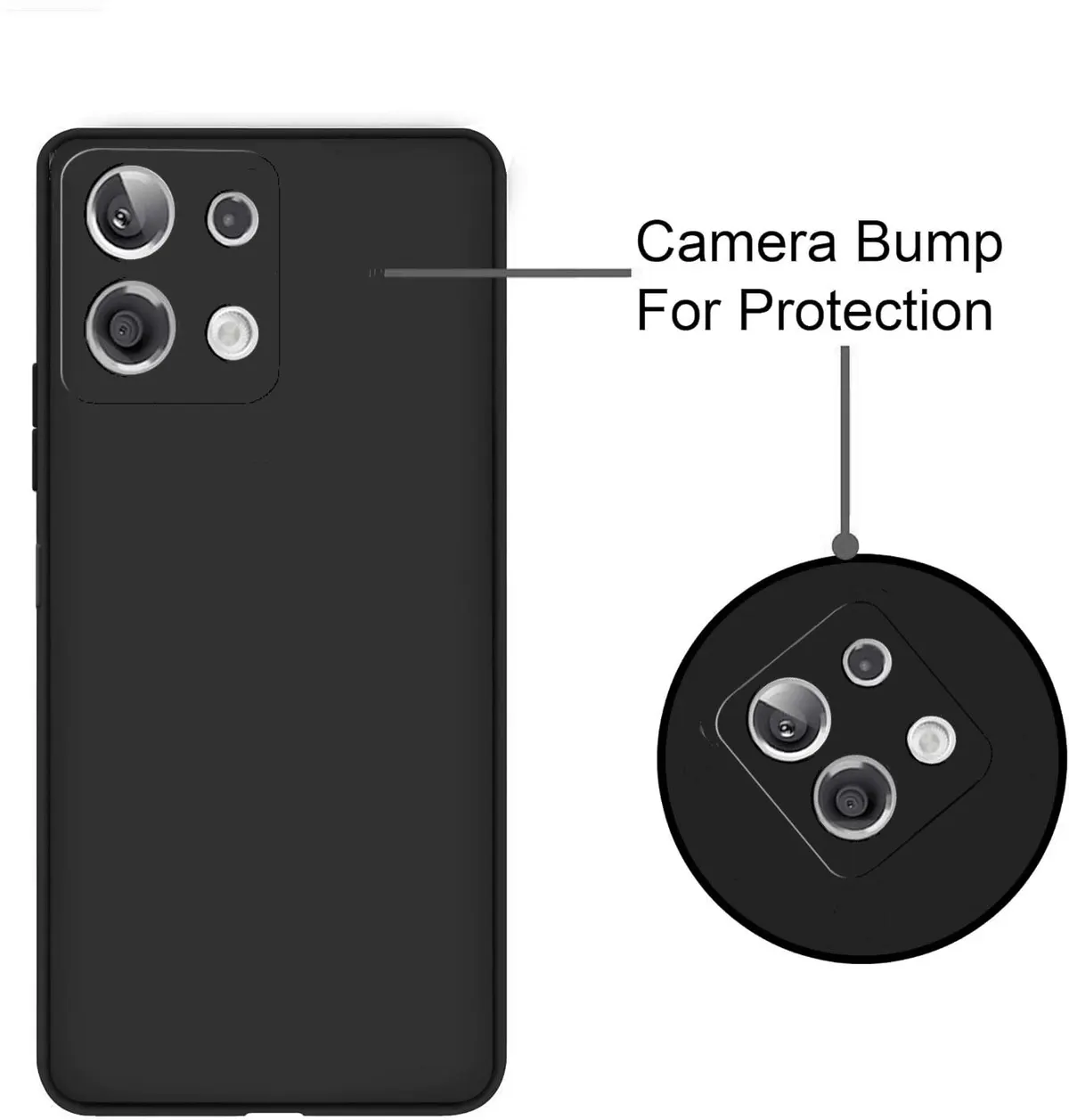 Micvir Back Cover for Poco X6 5G (Black, Dual Protection, Silicon, Pack of: 1) — image 2 of 5