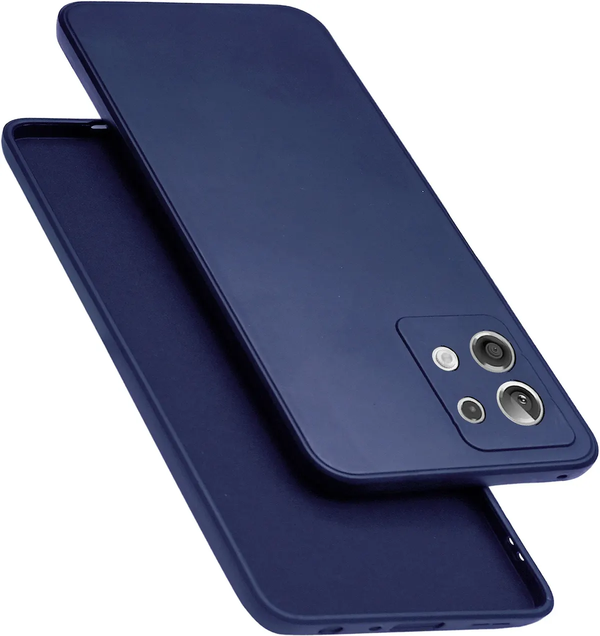 Micvir Back Cover for Poco X6 5G (Blue, Dual Protection, Silicon, Pack of: 1)