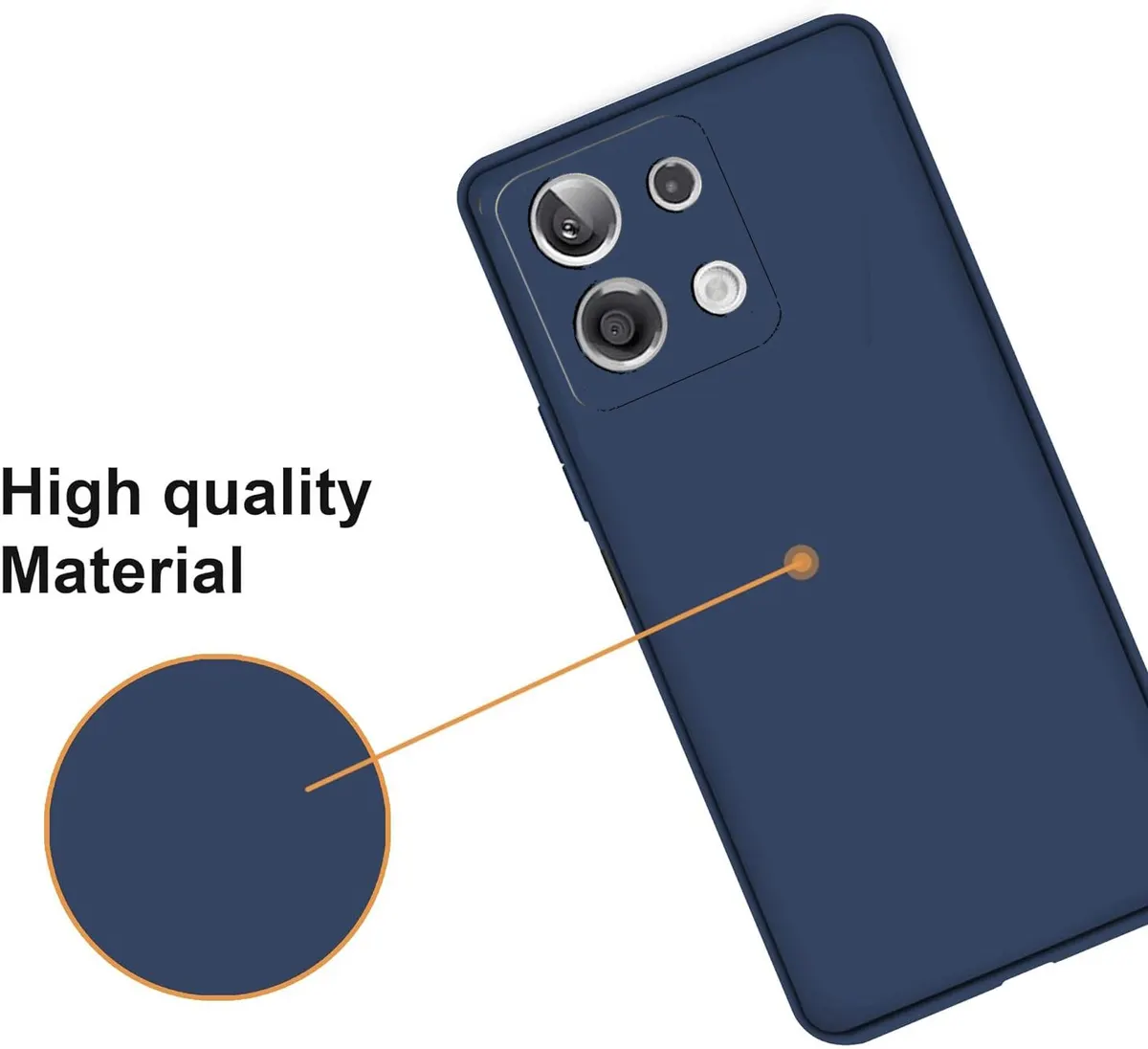 Micvir Back Cover for Poco X6 5G (Blue, Dual Protection, Silicon, Pack of: 1) — image 3 of 5