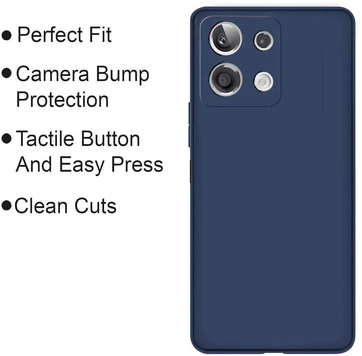 Micvir Back Cover for Poco X6 5G (Blue, Dual Protection, Silicon, Pack of: 1) — image 4 of 5