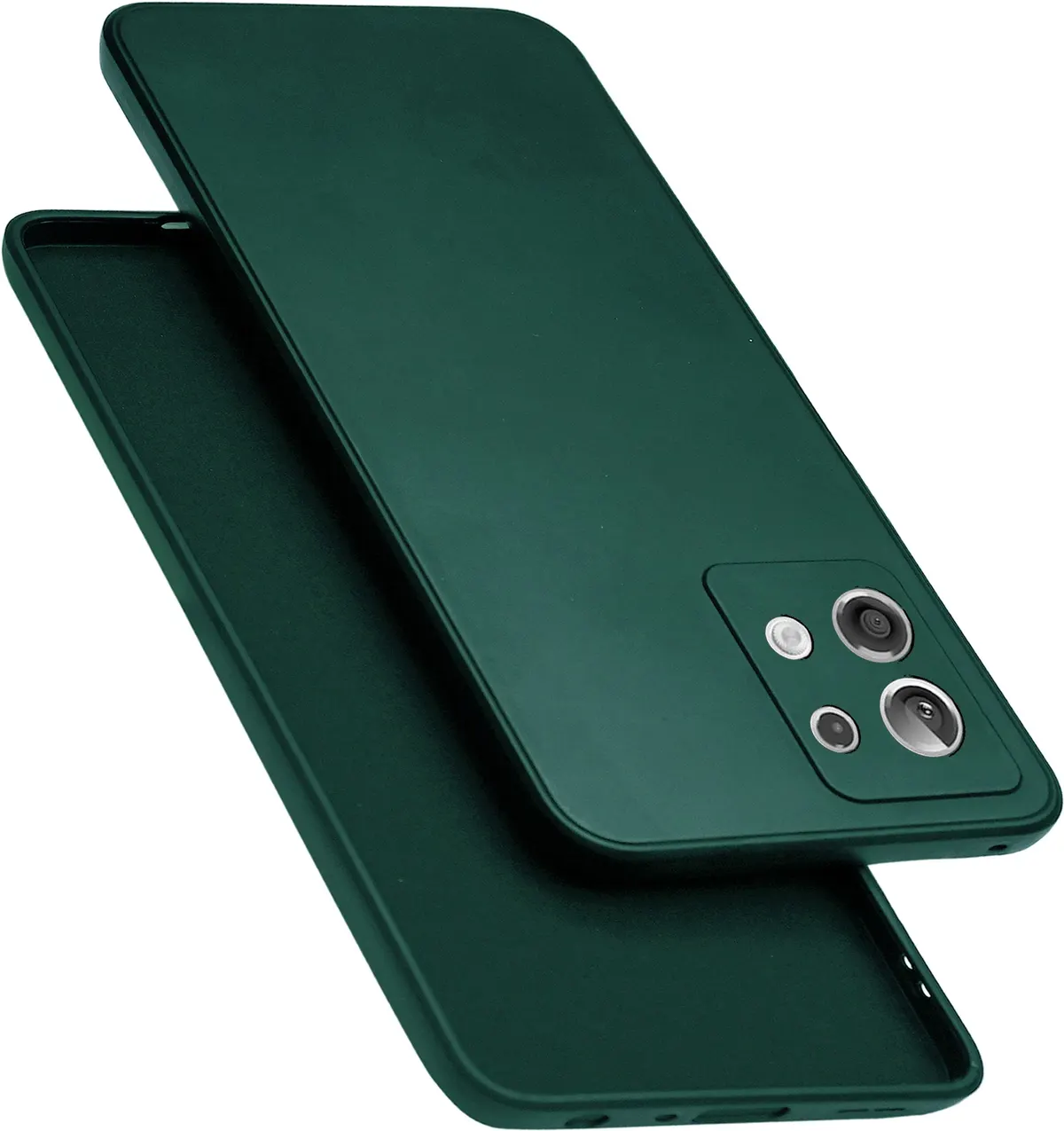 Micvir Back Cover for Poco X6 5G (Green, Dual Protection, Silicon, Pack of: 1)