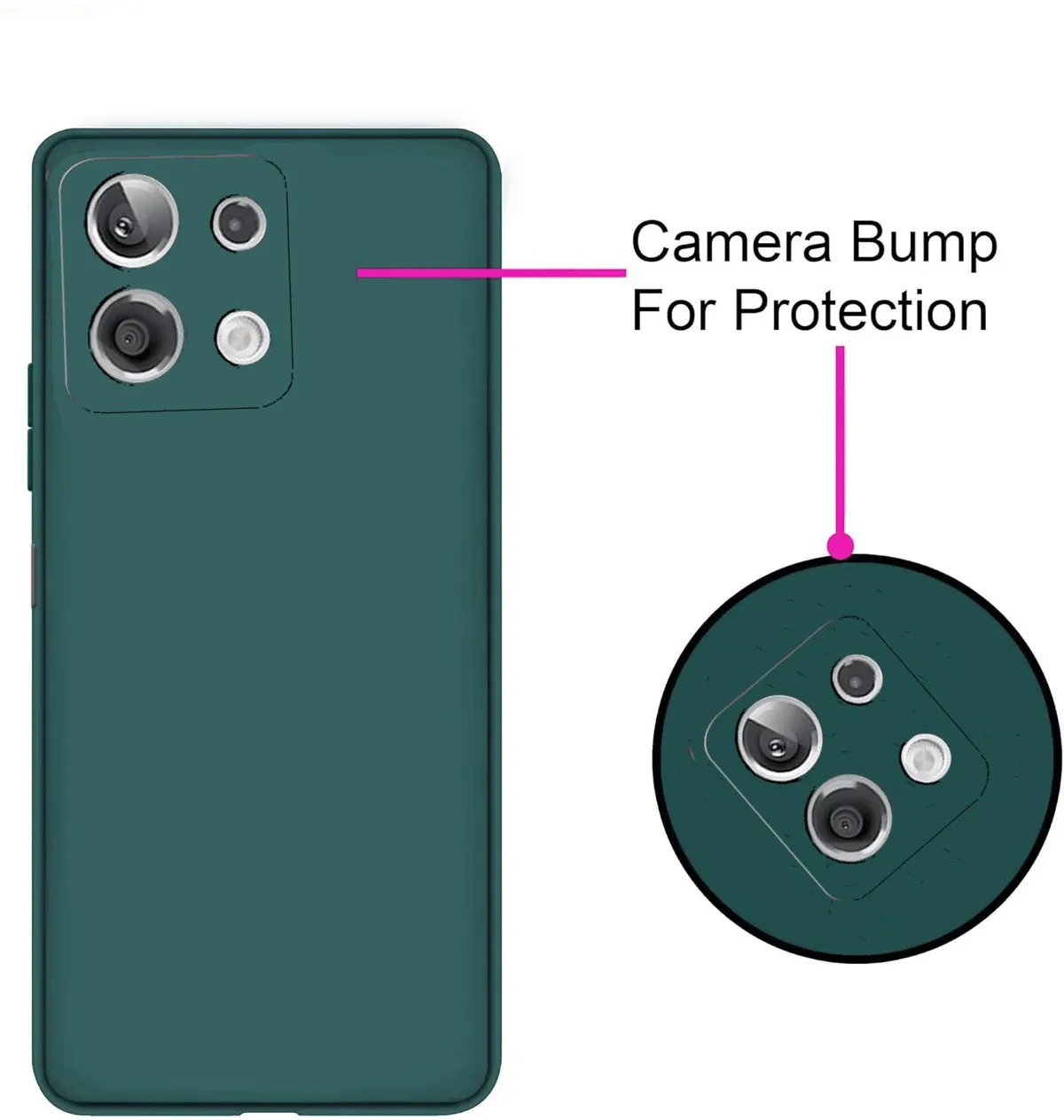 Micvir Back Cover for Poco X6 5G (Green, Dual Protection, Silicon, Pack of: 1) — image 2 of 5
