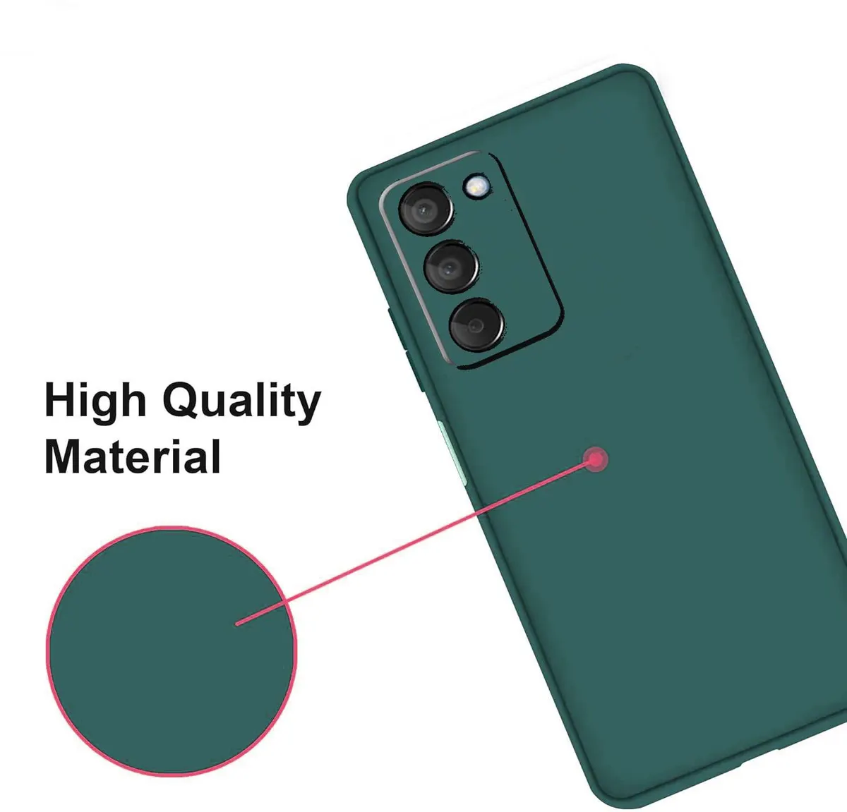 Micvir Back Cover for Redmi 15 5G (Green, Dual Protection, Silicon, Pack of: 1) — image 2 of 5