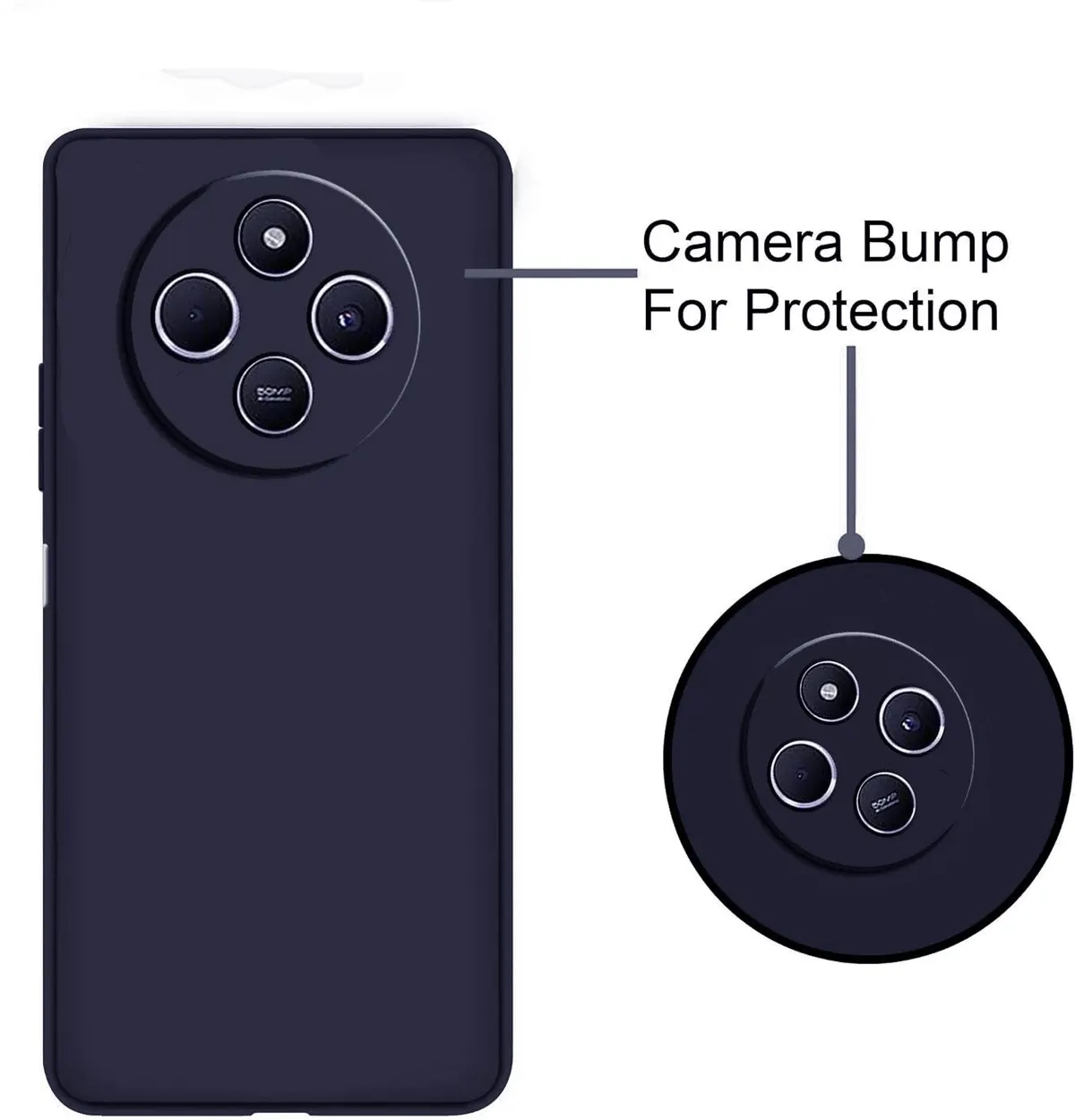 Micvir Back Cover for REDMI A4 5G (Blue, Dual Protection, Silicon, Pack of: 1) — image 2 of 5