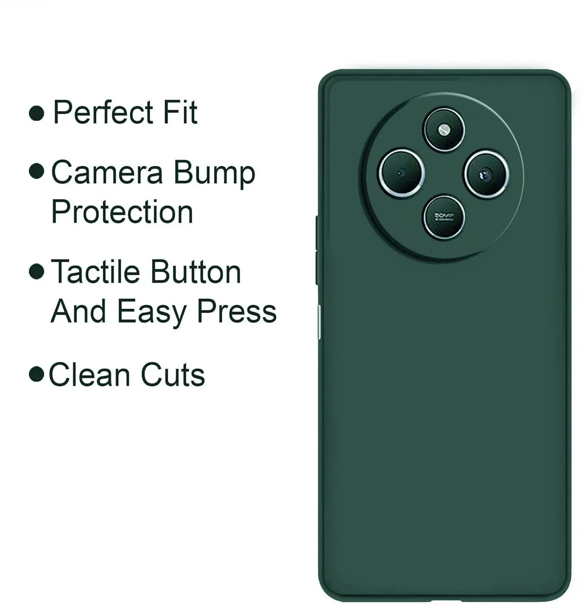 Micvir Back Cover for REDMI A4 5G (Green, Dual Protection, Silicon, Pack of: 1) — image 4 of 5