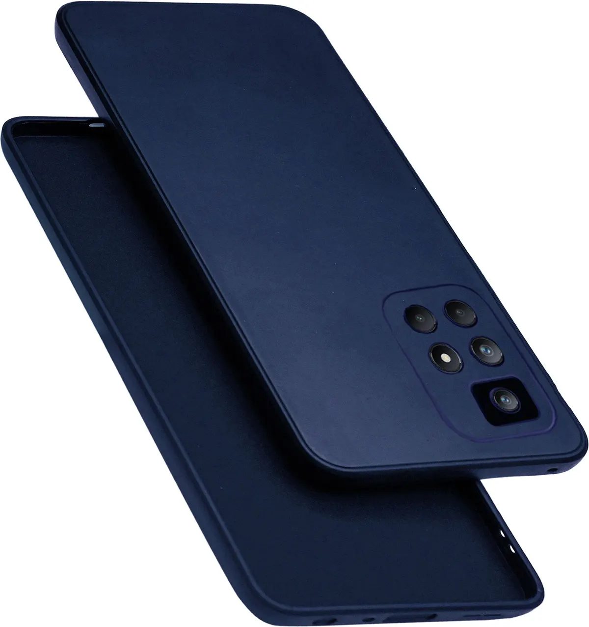 Micvir Back Cover for Redmi Note 11T 5G (Blue, Dual Protection, Silicon, Pack of: 1)