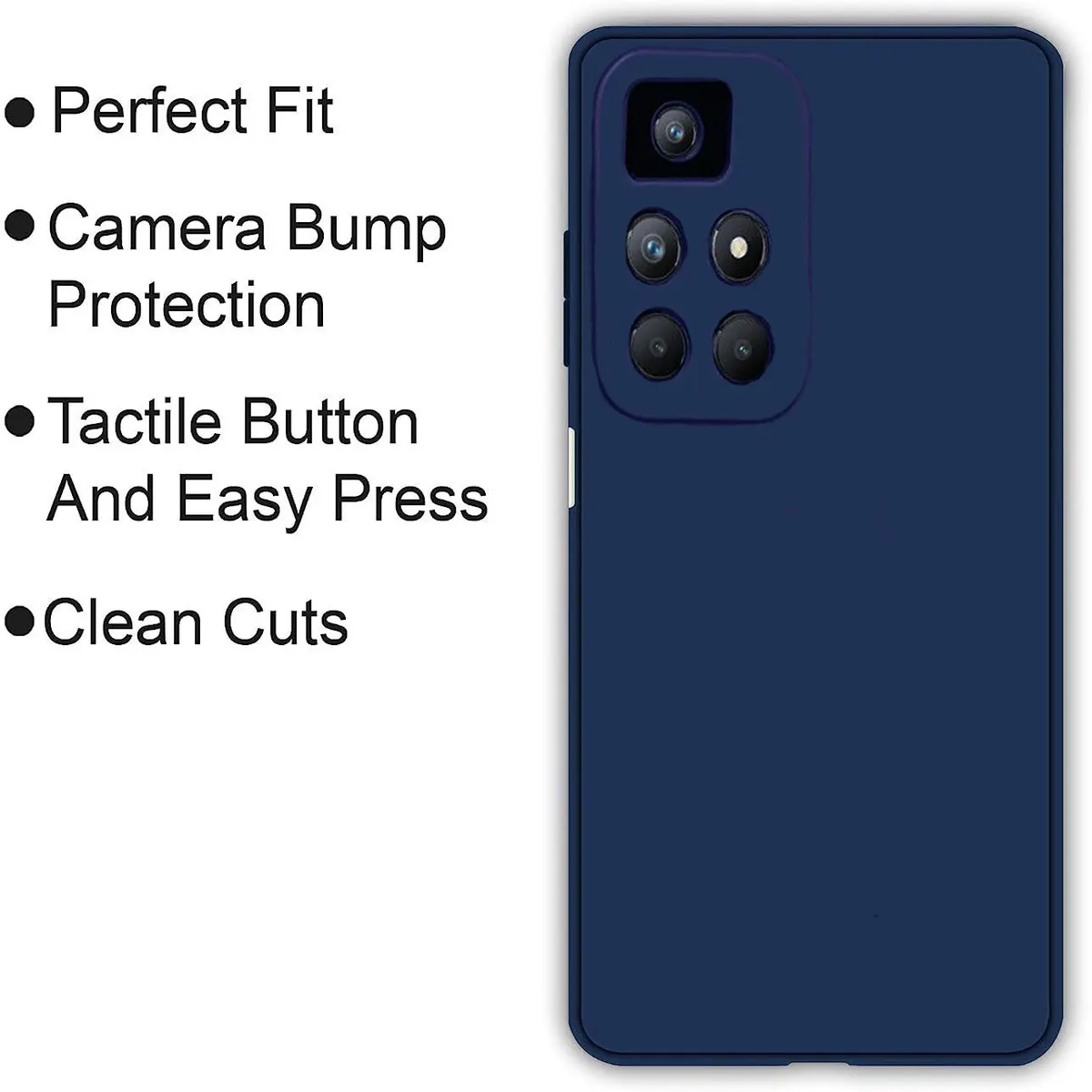 Micvir Back Cover for Redmi Note 11T 5G (Blue, Dual Protection, Silicon, Pack of: 1) — image 4 of 5