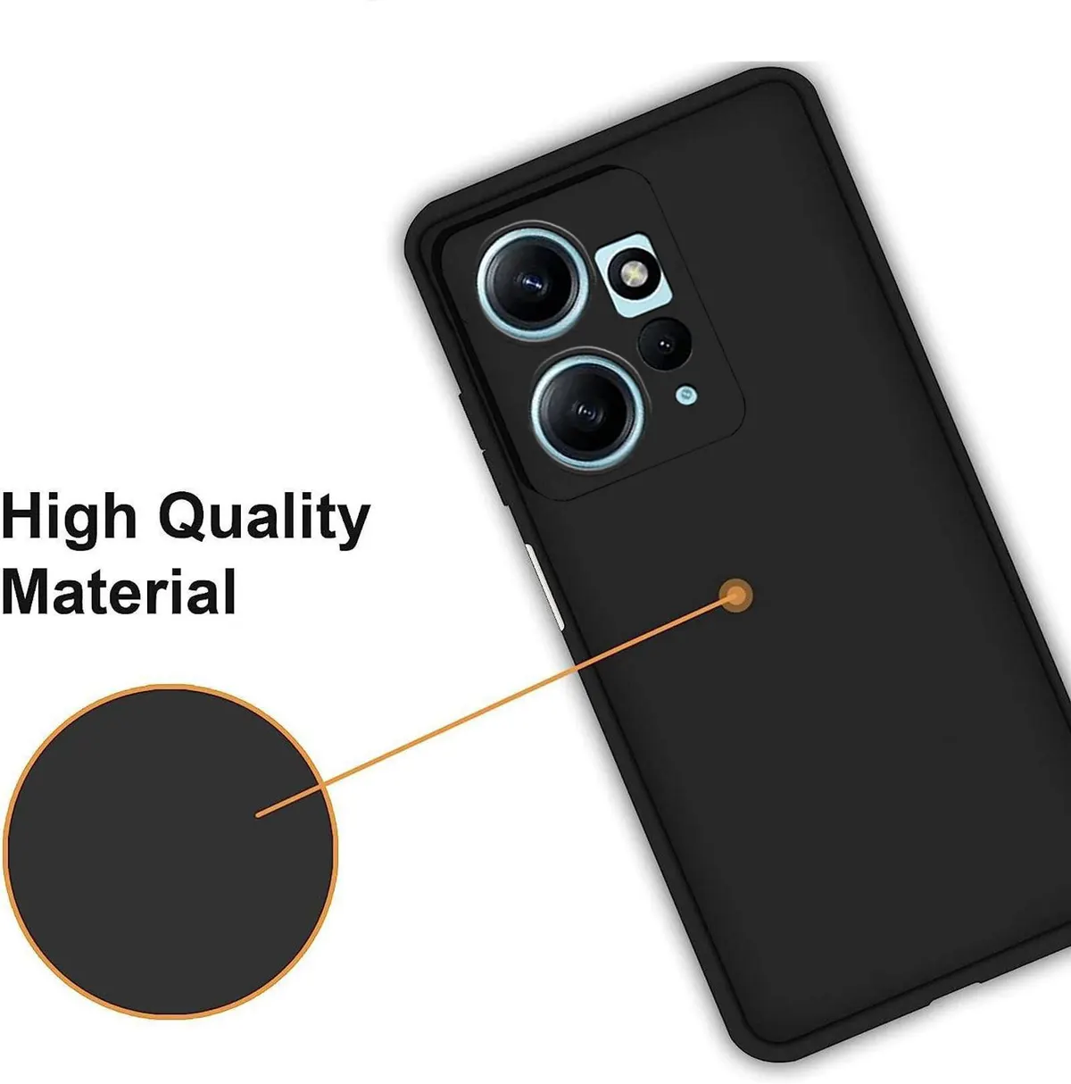 Xolia Back Cover for Redmi Note 12 4G (Black, Dual Protection, Silicon, Pack of: 1) — image 3 of 5