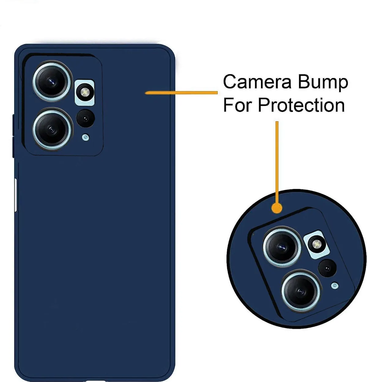 Xolia Back Cover for Redmi Note 12 4G (Blue, Dual Protection, Silicon, Pack of: 1) — image 2 of 5