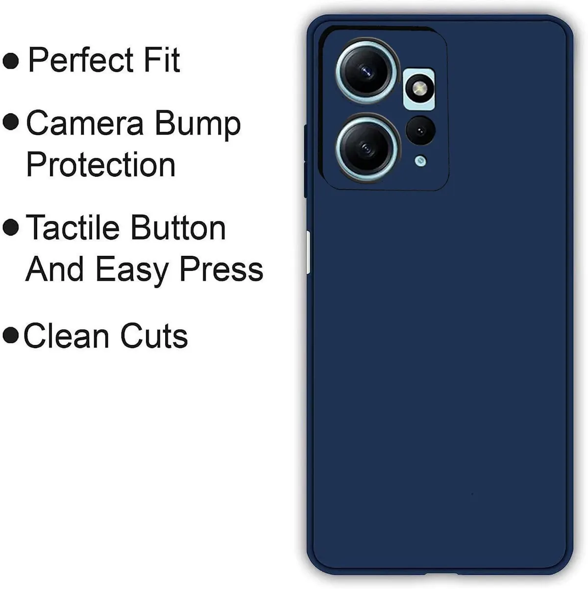 Xolia Back Cover for Redmi Note 12 4G (Blue, Dual Protection, Silicon, Pack of: 1) — image 4 of 5