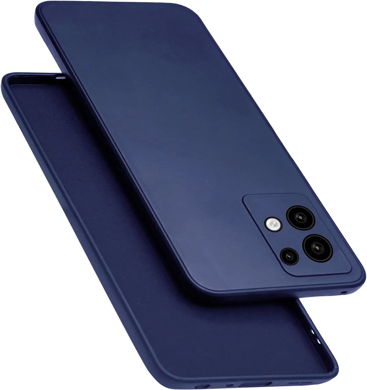 Micvir Back Cover for realme 13 5G (Blue, Dual Protection, Silicon, Pack of: 1)