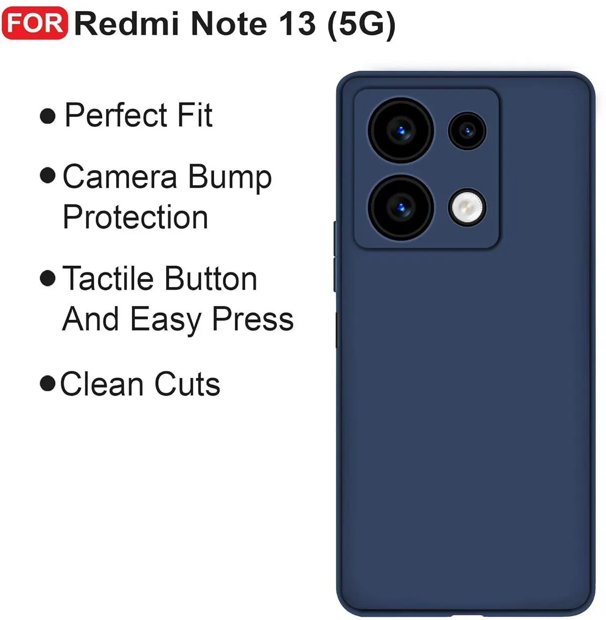 Micvir Back Cover for realme 13 5G (Blue, Dual Protection, Silicon, Pack of: 1) — image 4 of 5
