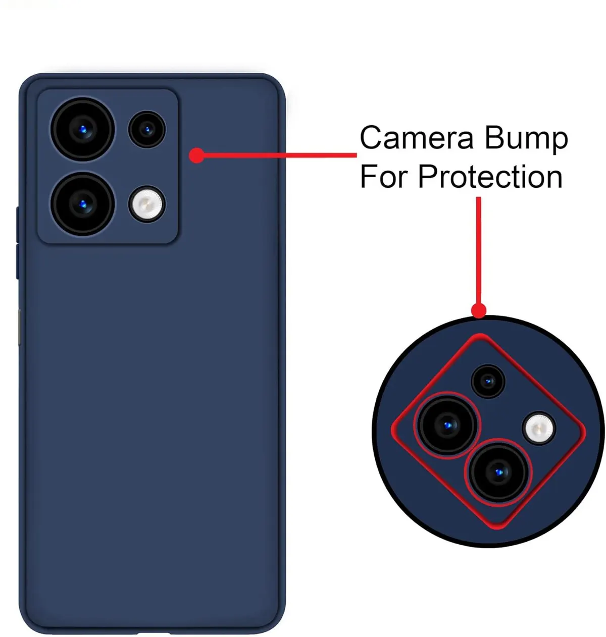 Micvir Back Cover for Redmi Note 13 Pro 5G (Blue, Dual Protection, Silicon, Pack of: 1) — image 2 of 5