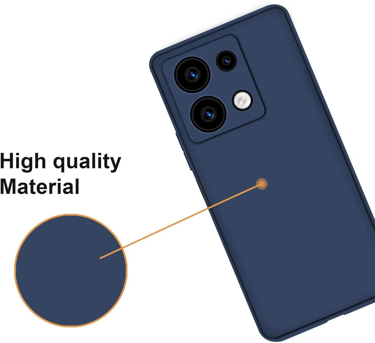 Micvir Back Cover for Redmi Note 13 Pro 5G (Blue, Dual Protection, Silicon, Pack of: 1) — image 3 of 5
