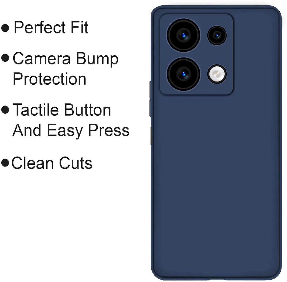 Micvir Back Cover for Redmi Note 13 Pro 5G (Blue, Dual Protection, Silicon, Pack of: 1) — image 4 of 5