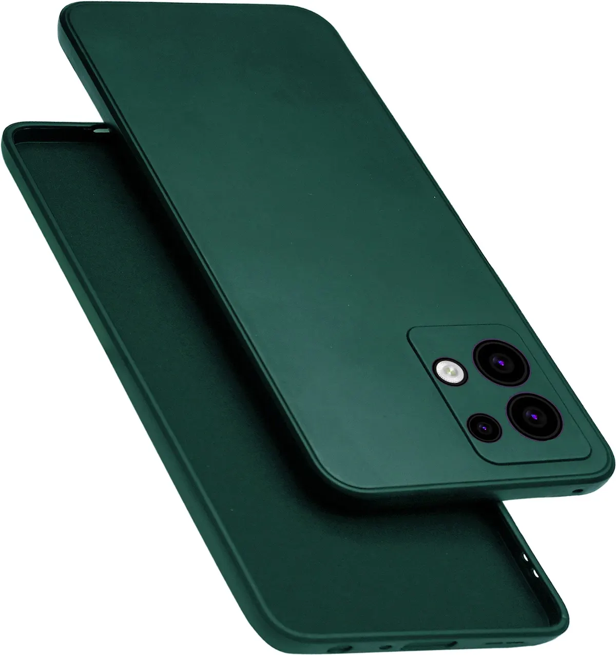 Micvir Back Cover for Redmi Note 13 Pro 5G (Green, Dual Protection, Silicon, Pack of: 1)