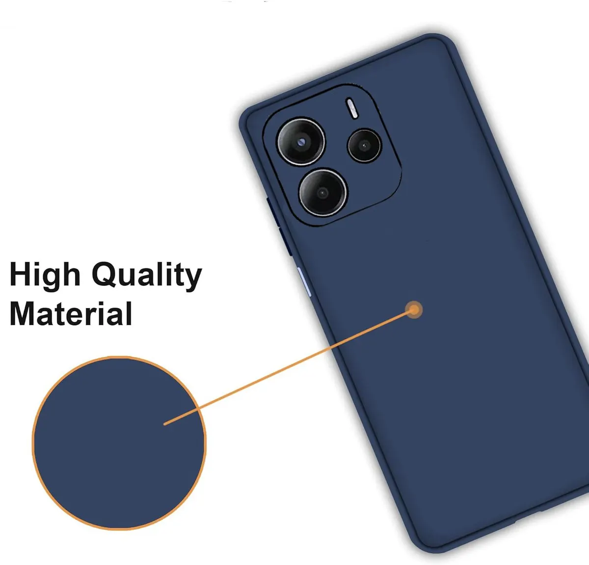 Micvir Back Cover for Redmi Note 14 5G (Blue, Dual Protection, Silicon, Pack of: 1) — image 2 of 5