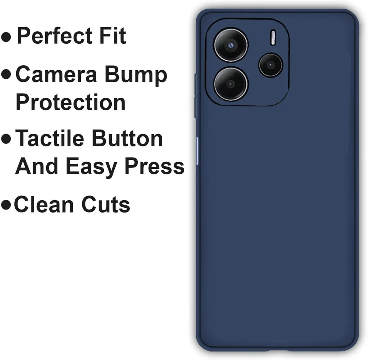 Micvir Back Cover for Redmi Note 14 5G (Blue, Dual Protection, Silicon, Pack of: 1) — image 4 of 5