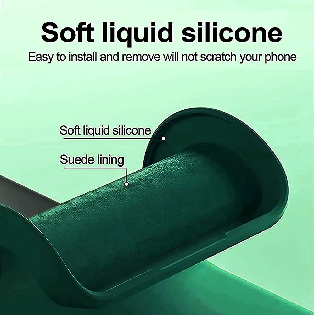 Micvir Back Cover for Redmi Note 14 5G (Green, Dual Protection, Silicon, Pack of: 1) — image 5 of 5