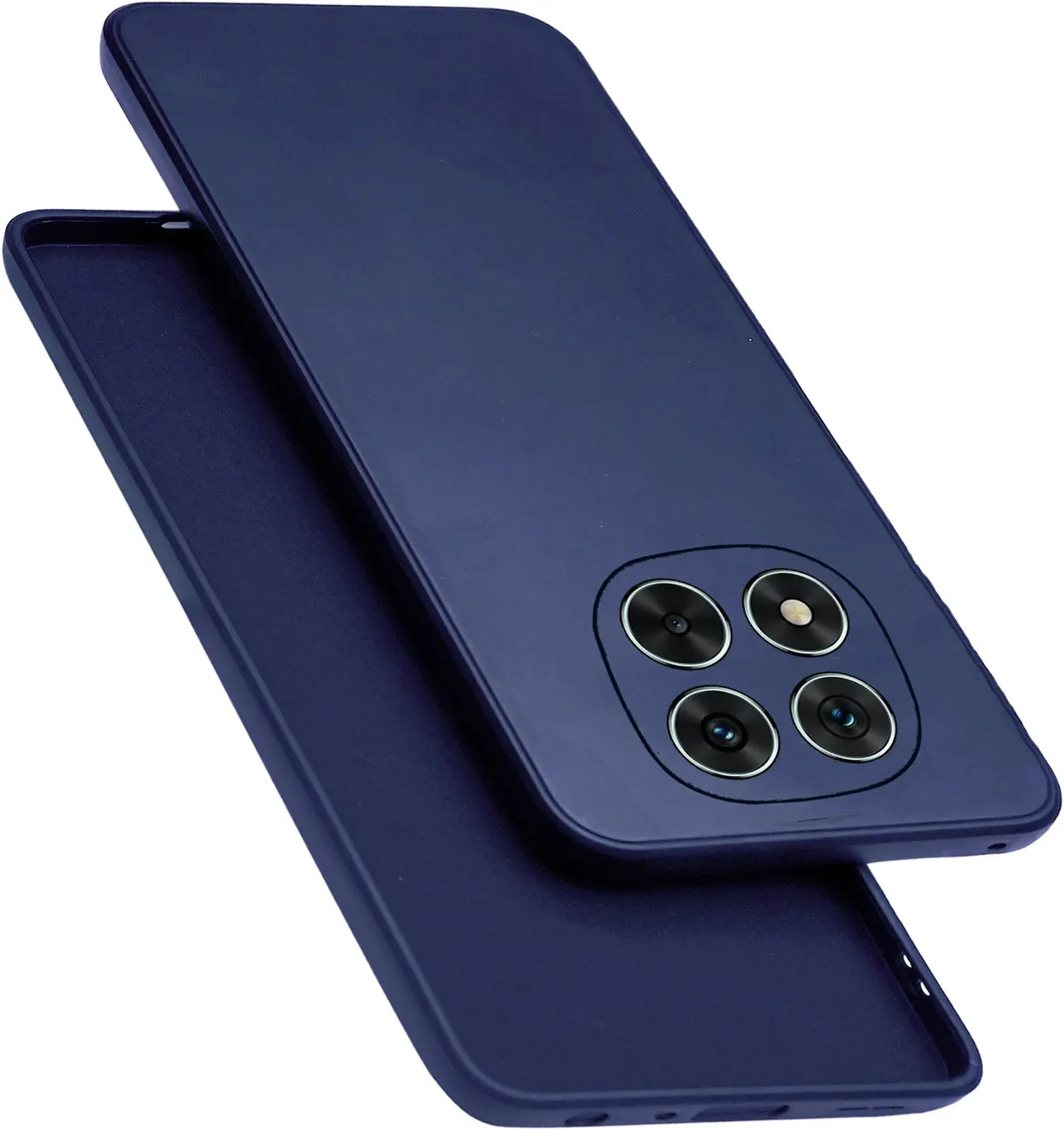 Micvir Back Cover for Redmi Note 14 Pro+ Plus 5G (Blue, Dual Protection, Silicon, Pack of: 1)