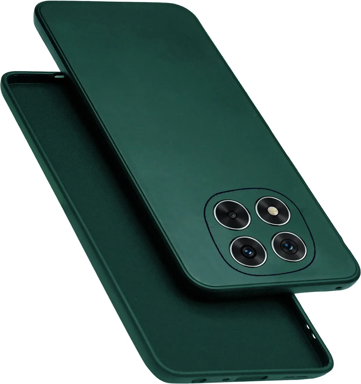 Micvir Back Cover for REDMI Note 14 Pro+ 5G (Green, Dual Protection, Silicon, Pack of: 1)