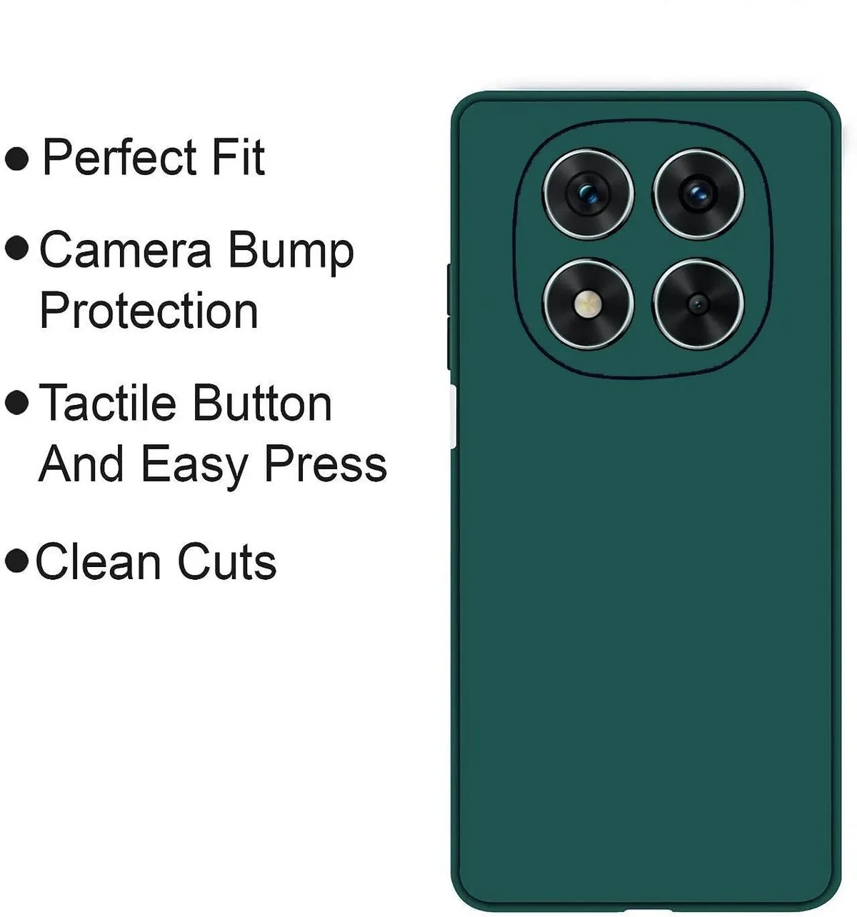 Micvir Back Cover for REDMI Note 14 Pro+ 5G (Green, Dual Protection, Silicon, Pack of: 1) — image 4 of 5