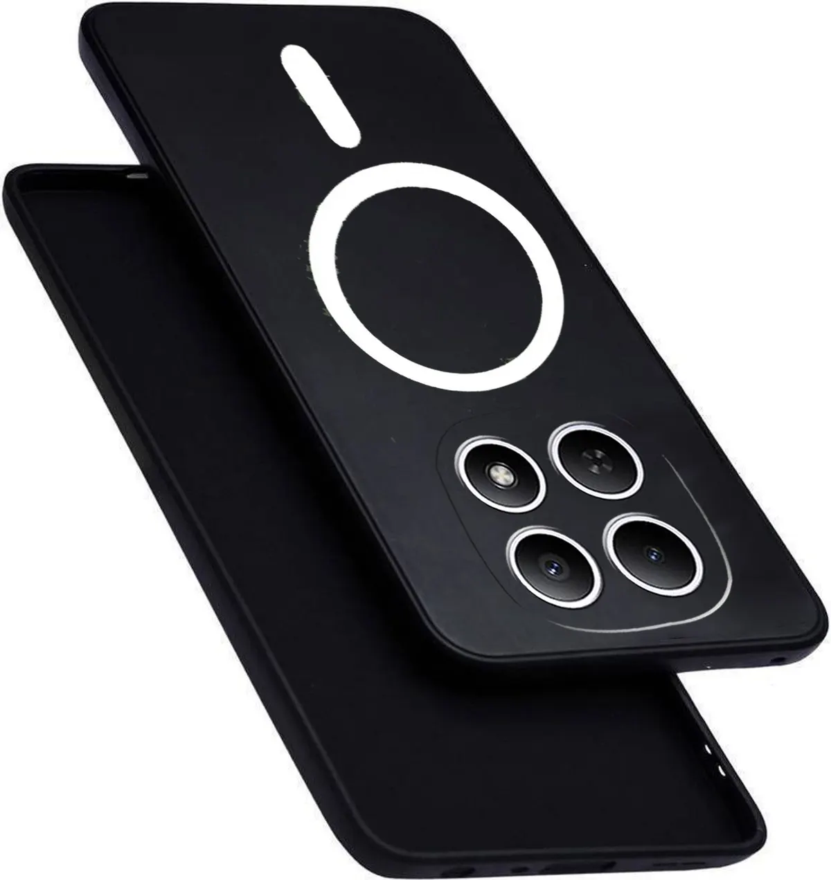 Xolia Back Cover for Redmi Note 15 5G (Black, Dual Protection, Silicon, Pack of: 1)